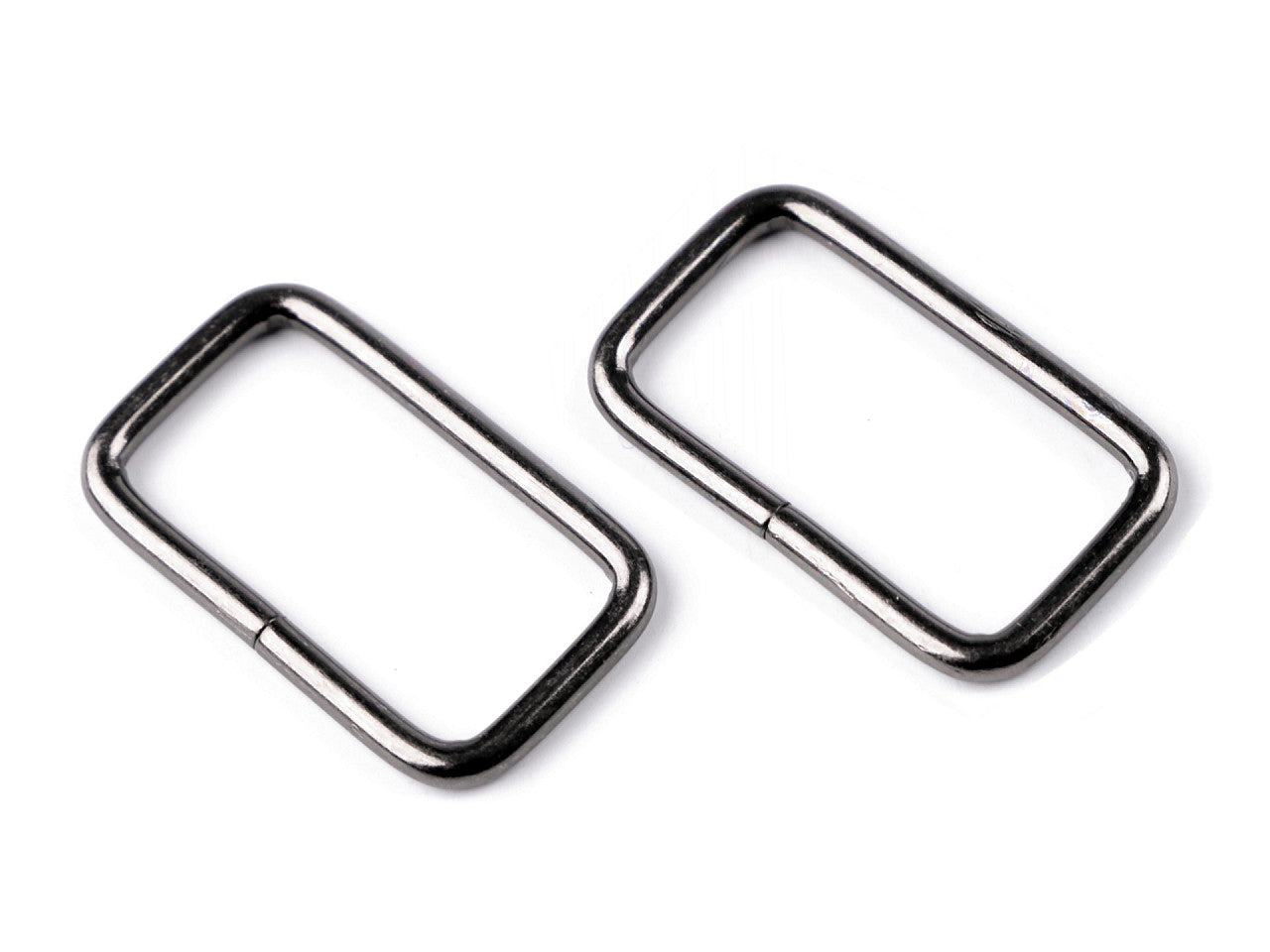 Anneau métallique carré pour sangle, largeur 25 mm