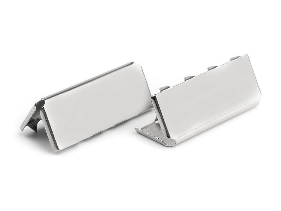 Embout/Pince métallique pour cordon plat, largeur 25 mm