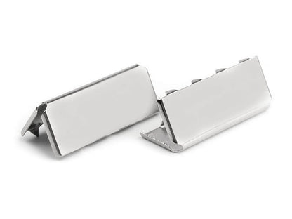 Embout/Pince métallique pour cordon plat, largeur 25 mm