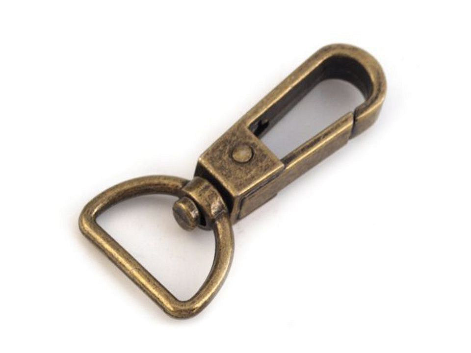 Mousqueton métallique pour sangle de 20 mm