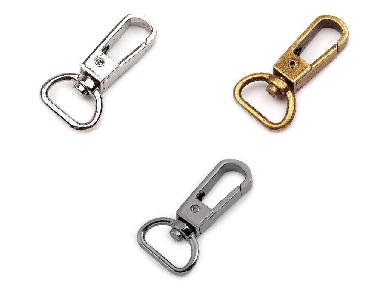 Mousqueton métallique pour sangle de 15 mm
