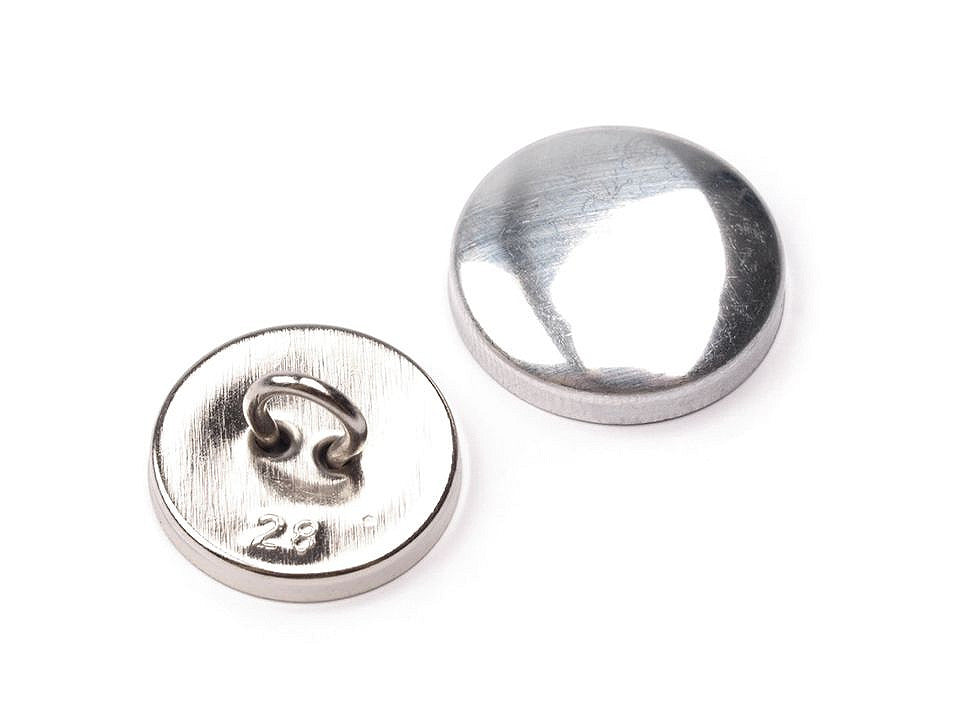 Bouton auto-couvert métallique, taille 17,7mm
