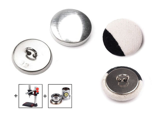 Bouton auto-couvert métallique, taille 20,3mm