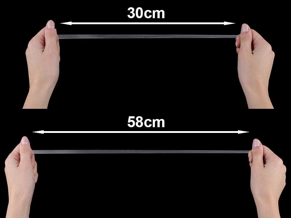 Bande élastique transparente en silicone, largeur 8 mm - 20m