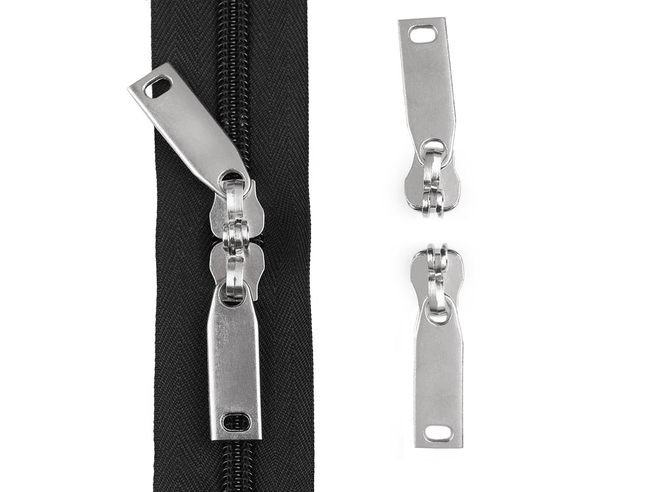 Curseur pour FAG  en nylon, N<sup>o</sup> 7, avec trous pour cadenas