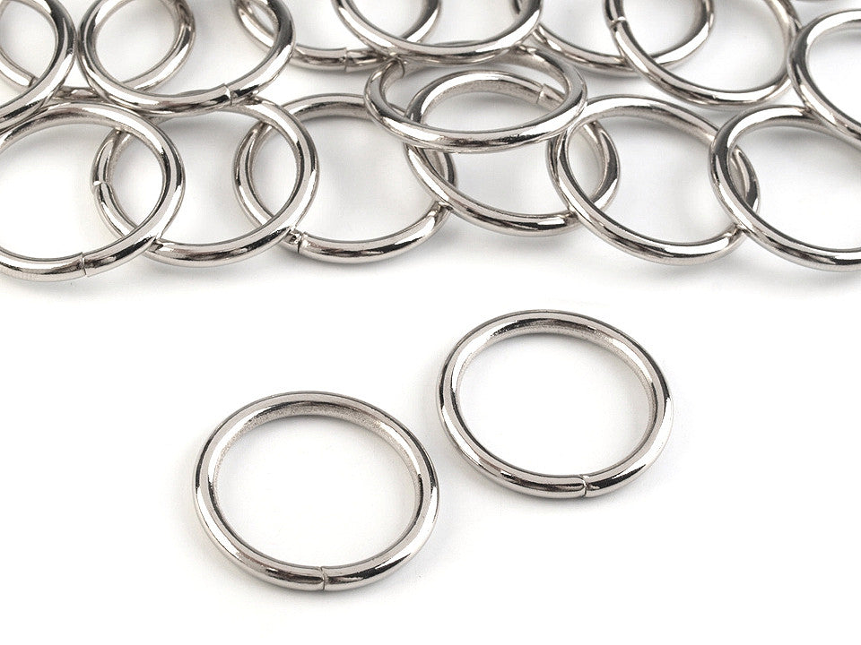 Anneau pour vêtement, Ø 20 mm, acier inoxydable - 2pc