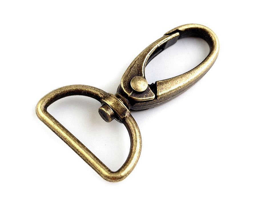Mousqueton métallique pour sangle de 25 mm