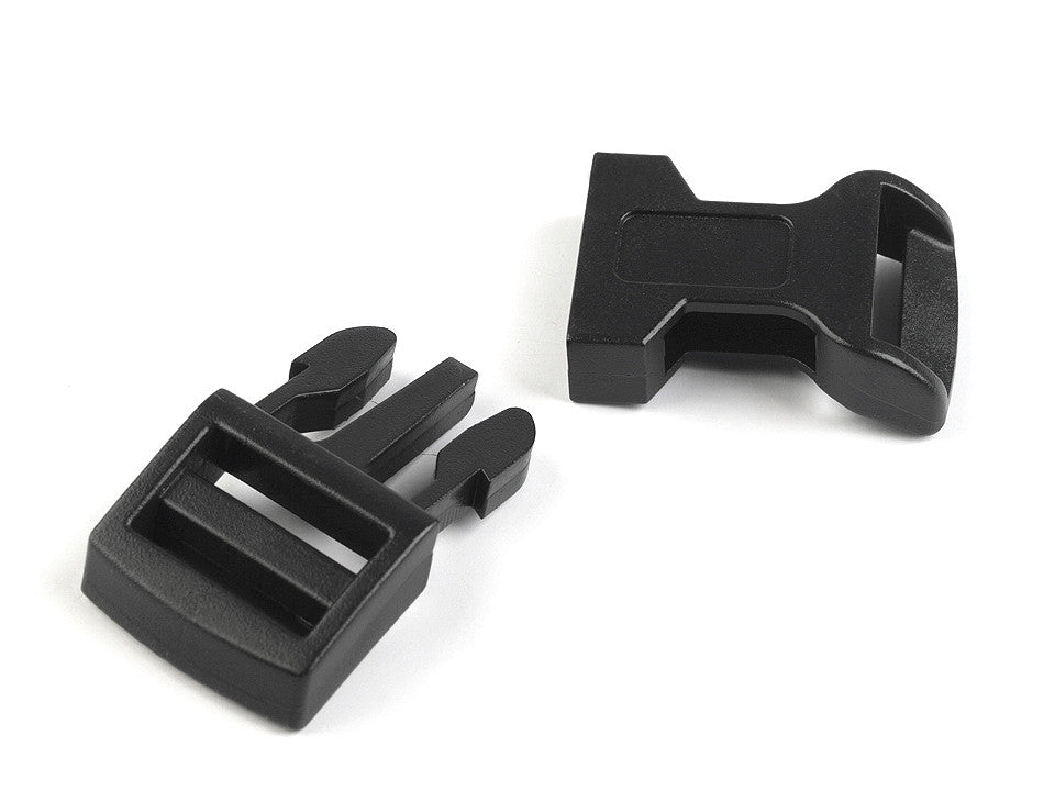 Boucle à dégagement latéral avec réglage de sangle, largeur 15 mm