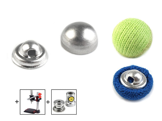 Boutons auto-couvert, taille 16', métallique
