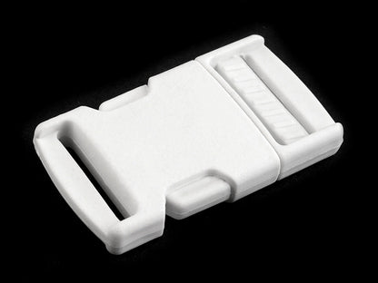 Boucle à déclenchement latéral en plastique avec réglage de sangle, largeur 25 mm