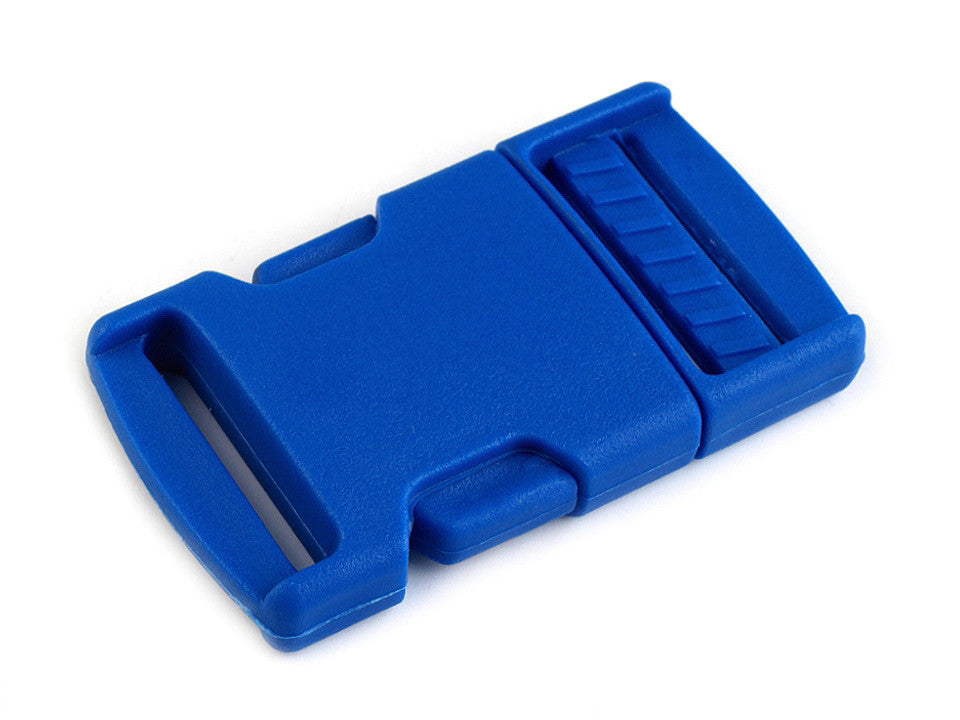 Boucle à déclenchement latéral en plastique avec réglage de sangle, largeur 25 mm