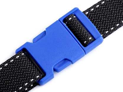 Boucle à déclenchement latéral en plastique avec réglage de sangle, largeur 25 mm