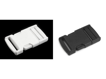 Boucle à déclenchement latéral en plastique avec réglage de sangle, largeur 25 mm