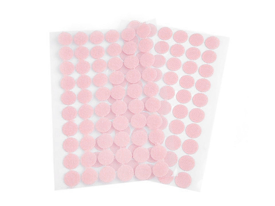 Cercle en Velcro auto-adhésifs, Ø 15 mm - 1carte