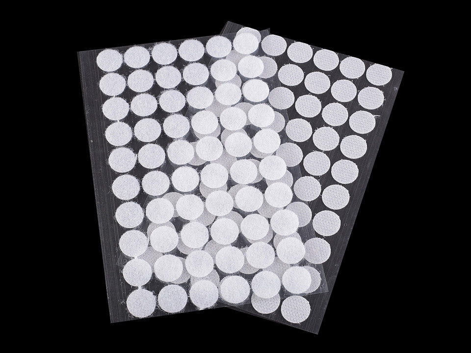 Cercle en Velcro auto-adhésifs, Ø 15 mm - 1carte