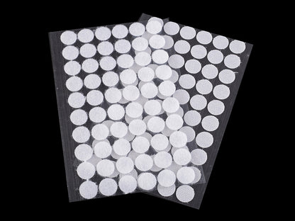 Cercle en Velcro auto-adhésifs, Ø 15 mm - 1carte