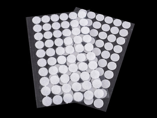 Cercle en Velcro auto-adhésifs, Ø 15 mm - 1carte
