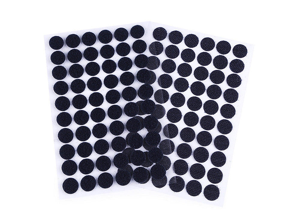Cercle en Velcro auto-adhésifs, Ø 15 mm - 1carte