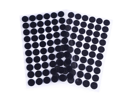 Cercle en Velcro auto-adhésifs, Ø 15 mm - 1carte