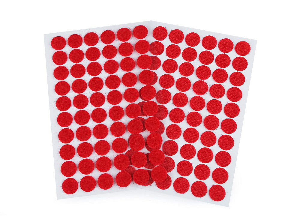 Cercle en Velcro auto-adhésifs, Ø 15 mm - 1carte