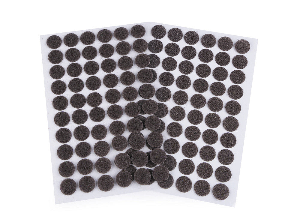 Cercle en Velcro auto-adhésifs, Ø 15 mm - 1carte