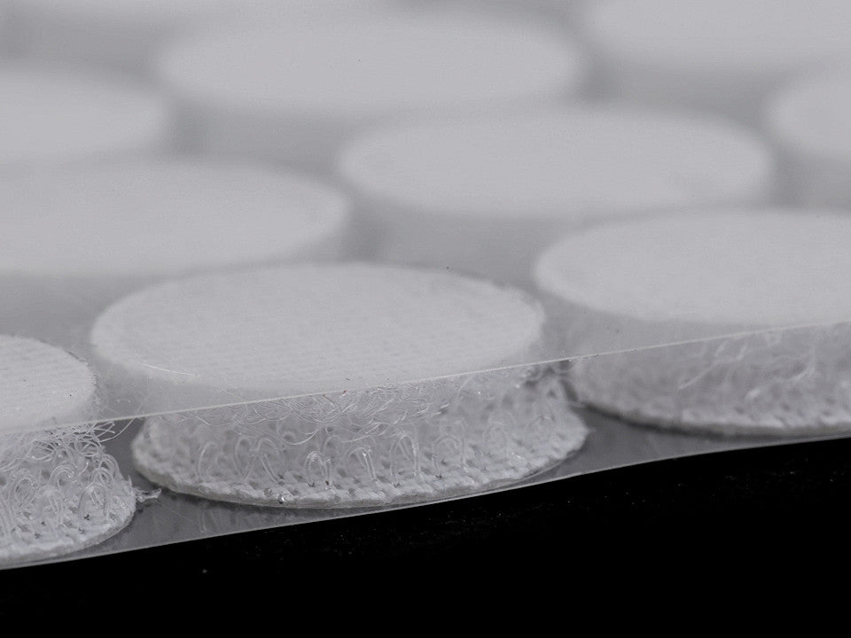 Cercle en Velcro auto-adhésifs, Ø 15 mm - 1carte
