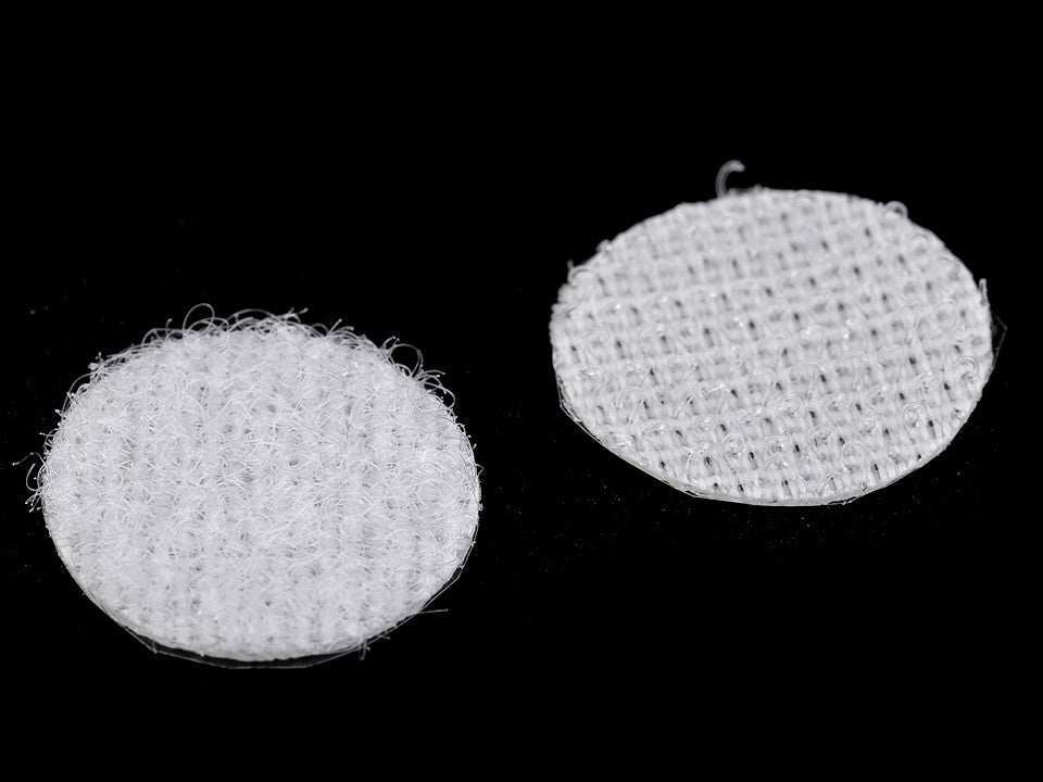 Cercle en Velcro auto-adhésifs, Ø 15 mm - 1carte