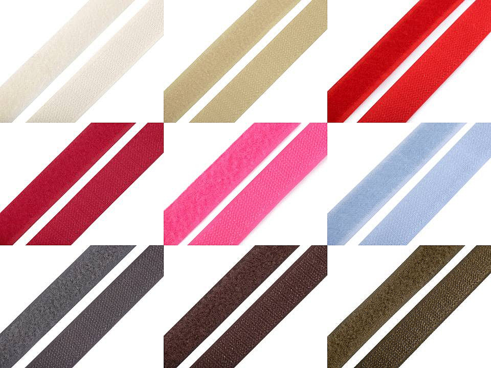 Bande Velcro, largeur 20 mm - 25m