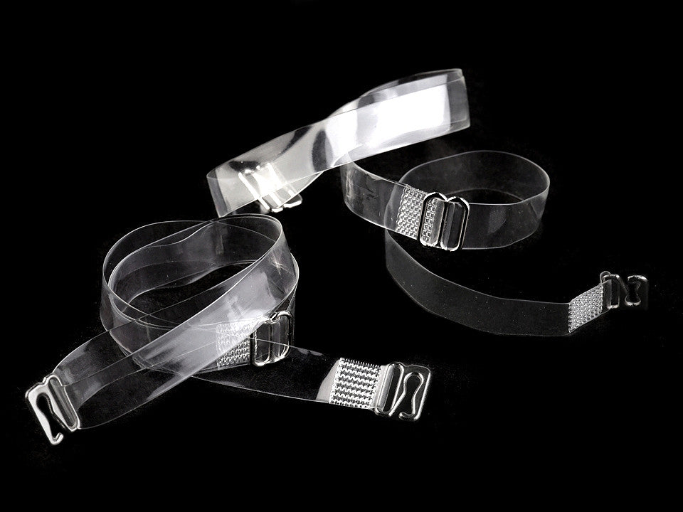 Bretelles de soutien-gorge transparentes, largeur 10 mm, 15 mm