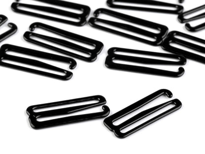 Attache pour sangle de soutien-gorge - métal, crochet ou curseur, largeur 25 mm