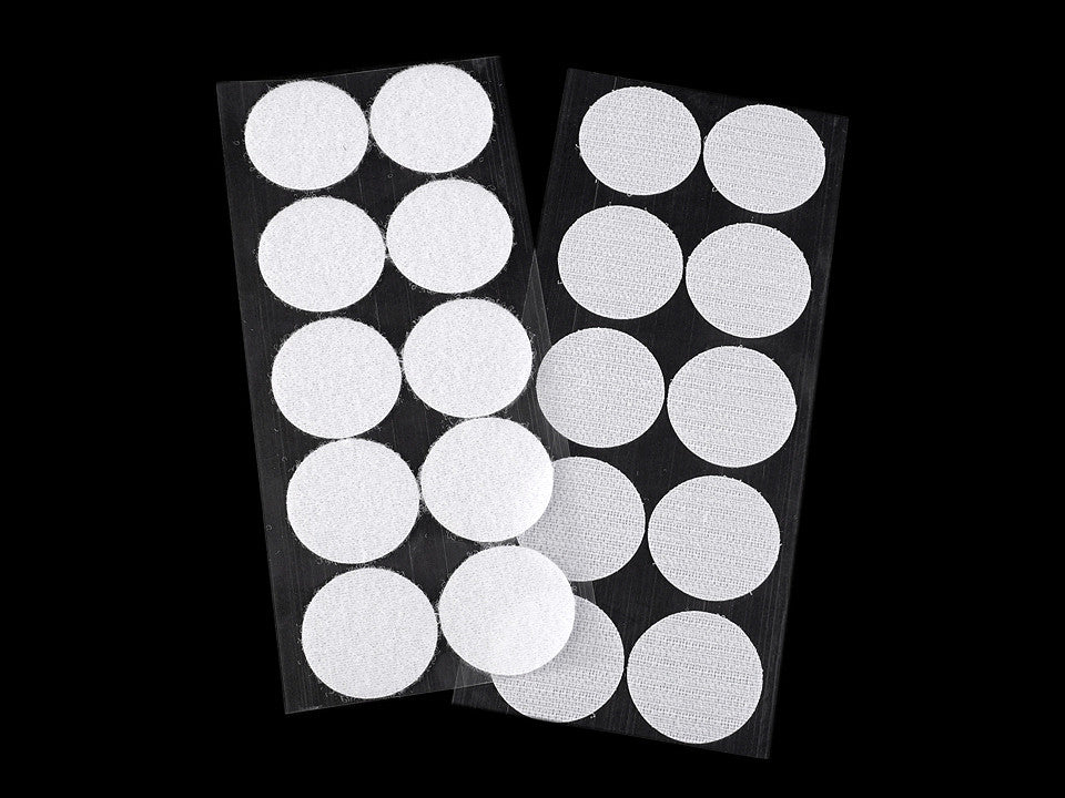 Cercles Velcro auto-adhésifs, Ø 35 mm - 1carte