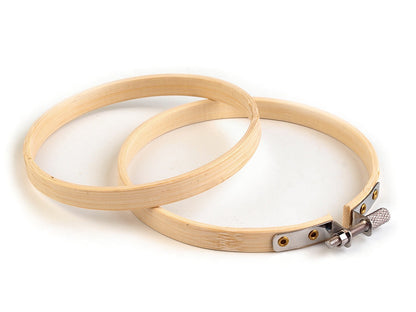 Cerceau de broderie en bambou, Ø 10 cm - 10pc