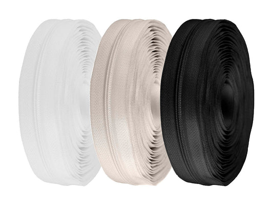 Fermeture Éclair continue en nylon, No 3, pour glissières de type BX - 25m