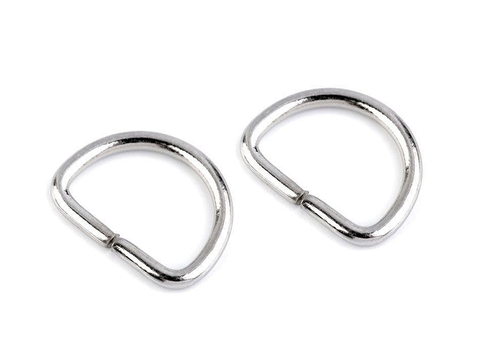 Anneau en D, largeur 20 mm - 10pc