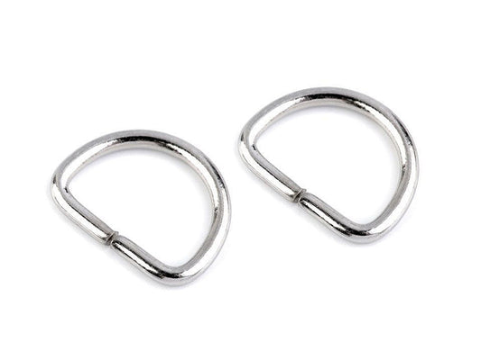 Anneau en D, largeur 20 mm - 10pc