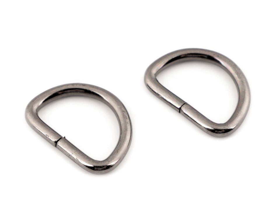 Anneau en D, largeur 20 mm - 10pc