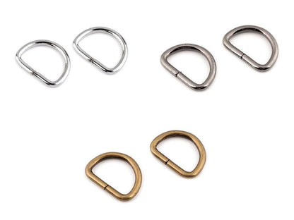 Anneau en D, largeur 20 mm - 10pc