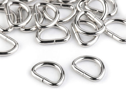 Anneau en D, largeur 15 mm - 10pc