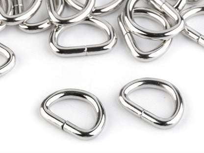 Anneau en D, largeur 15 mm - 10pc
