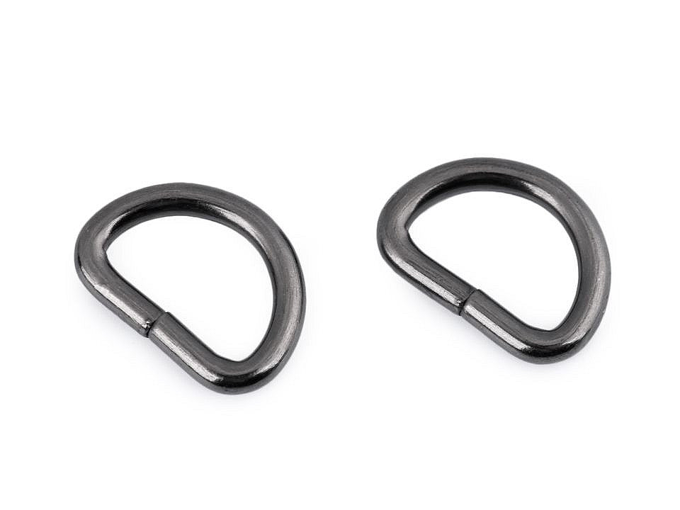 Anneau en D, largeur 15 mm - 10pc