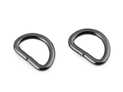 Anneau en D, largeur 15 mm - 10pc