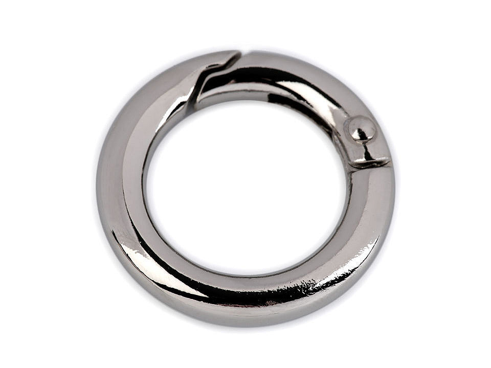 Mousqueton circulaire/Crochet porte-clés, Ø 18 mm - 1pc
