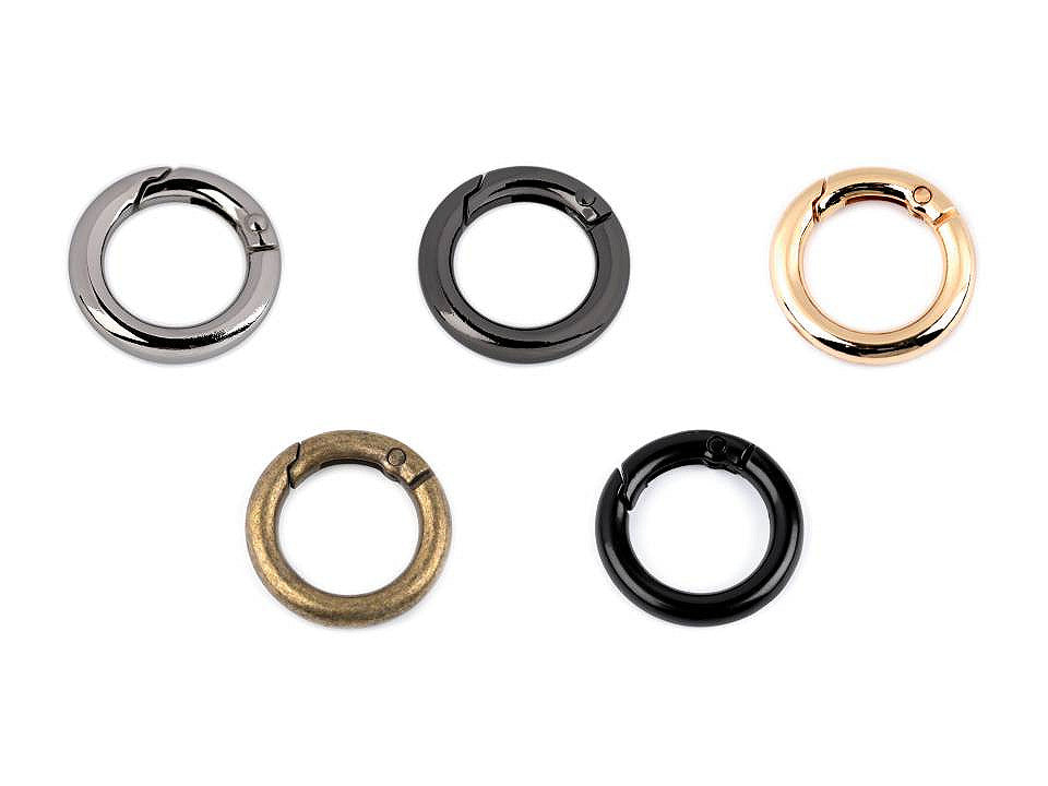 Mousqueton circulaire/Crochet porte-clés, Ø 18 mm - 1pc