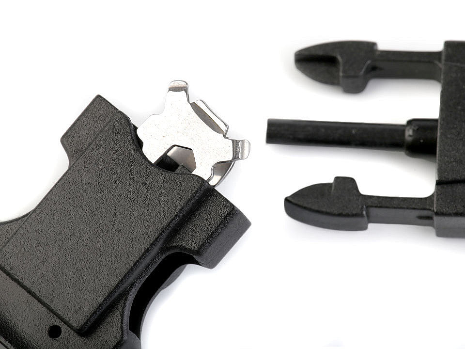 Boucle à déclenchement latéral avec sifflet et boussole, largeur 20 mm