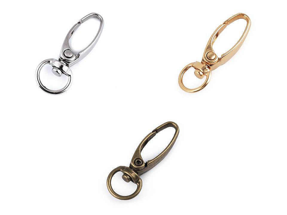 Mousqueton métallique pour sangle de 9 mm