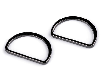 Anneau plat en D pour sangles, largeur 30 mm