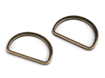 Anneau plat en D pour sangles, largeur 30 mm
