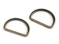 Anneau plat en D pour sangles, largeur 30 mm