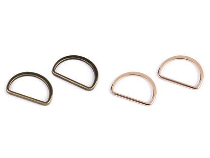 Anneau plat en D pour sangles, largeur 30 mm