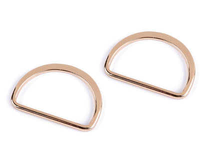 Anneau plat en D pour sangles, largeur 30 mm